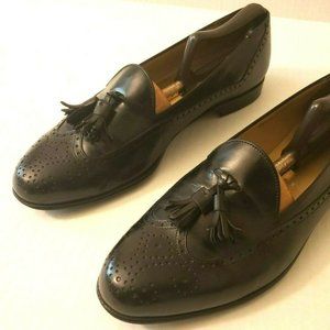 Ferragamo Studio Wing Tip Tassel Loafers 9.5D